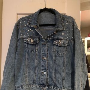 Jean Coat with Pearls